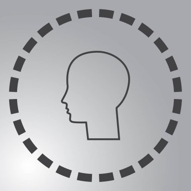 İnsan kafası ve brainsilhouette