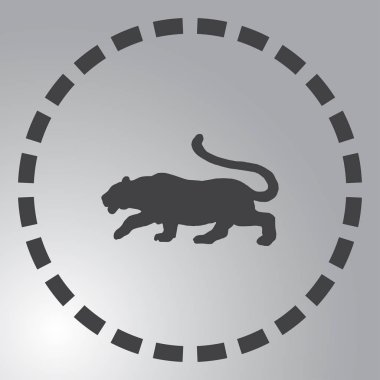 Kabile kaplan vektör simge atlamak