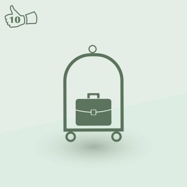 Bagaj simgesi. Web vektör stili.