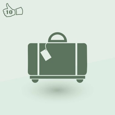 Bagaj simgesi. Web vektör stili.