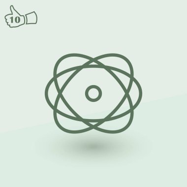 Molekül simgesi. Atom vektör çizim