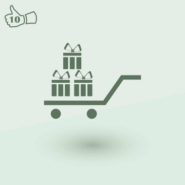 Hediye, hediye, Giftbox izole düz Web telefon simgesi