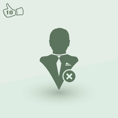 Kullanıcı vektör çizim simgesini kaldırın. Premium Kalite web simgesi.