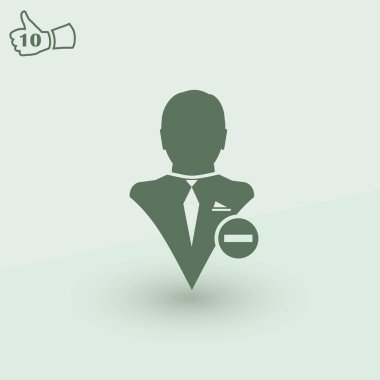 Kullanıcı vektör çizim simgesini kaldırın. Premium Kalite web simgesi.