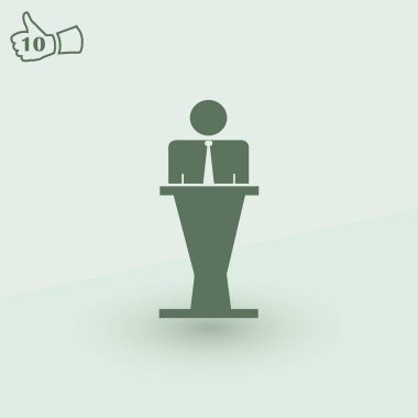 hoparlör simgesi. tribün örnek konuşan hatip.