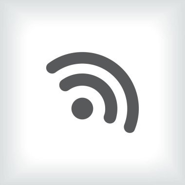 Düz simgesi RSS. vektör çizim