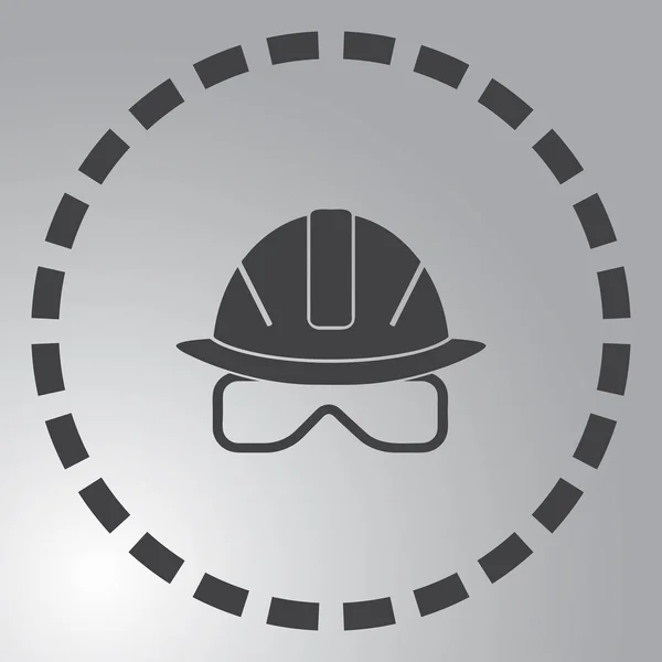 Illustration vectorielle d'un casque de sécurité icônes web, casque rigide — Image vectorielle