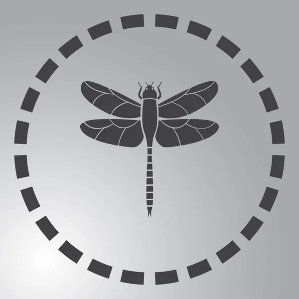 Icona astratta della libellula di design — Vettoriale Stock