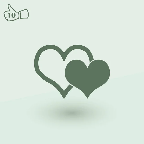 Herz-Symbol-Vektor. Liebessymbol. Valentinstag-Zeichen. eps10 Piktogramm — Stockvektor