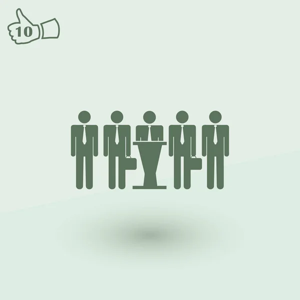Persone Icona in stile piatto alla moda isolato su sfondo colore. Segno di folla. Simbolo delle persone per la progettazione del tuo sito web, logo, app, interfaccia utente. Illustrazione vettoriale, EPS10 . — Vettoriale Stock