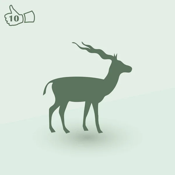 手画写实素描的梅花鹿 — 图库矢量图片