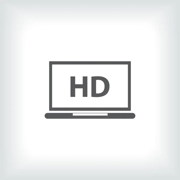 Illustrazione dell'icona vettoriale del laptop — Vettoriale Stock