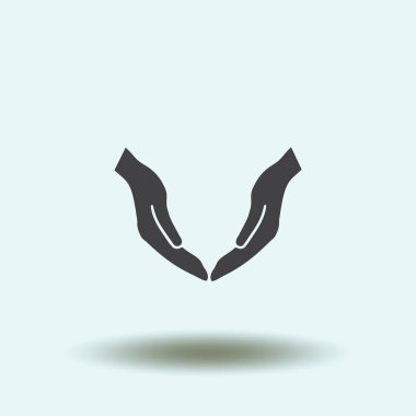 eller simge vektör, düz tasarım en iyi vektör simgesi