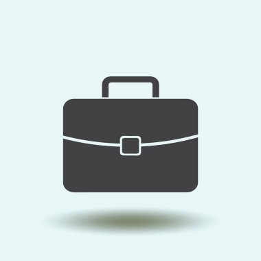 Evrak çantası ikonu, vektör illüstrasyonu. düz tasarım biçimi.