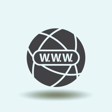 Web sitesi simge. vektör küre simgesi