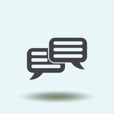 Sohbet ikonu, vektör illüstrasyonu. düz tasarım biçimi