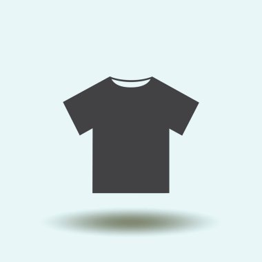 T-shirt simgesi düz vektör.