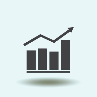 Trendy düz stil grafik simgesini. Vektör çizim, Eps10.