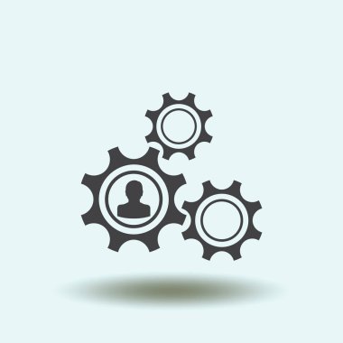 Gears'ın simgesi. Vektör, Eps 10