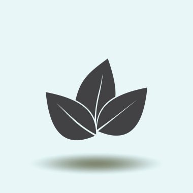 Yaprak ikonu vektör illüstrasyonu