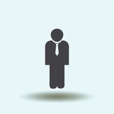 Adam düz vektör simgesi