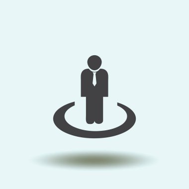 Adam düz vektör simgesi