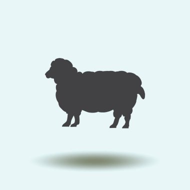 Koyun siluet web simgesi