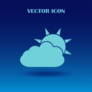 Web simgesi. Güneşin ve bulutların