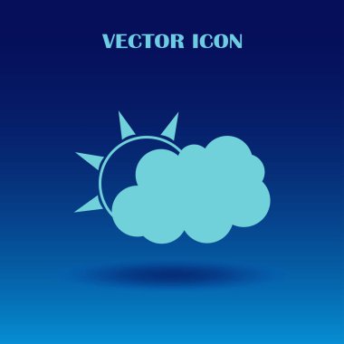 Web simgesi. Güneşin ve bulutların