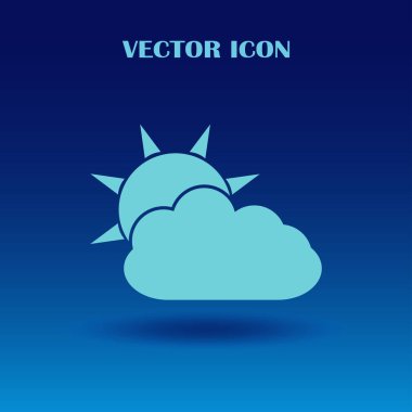 Web simgesi. Güneşin ve bulutların