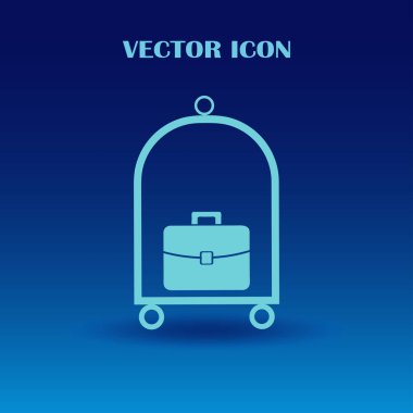 Bagaj web vektör simgesi.