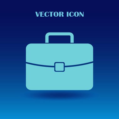 Evrak çantası ikonu, vektör illüstrasyonu. düz tasarım biçimi.