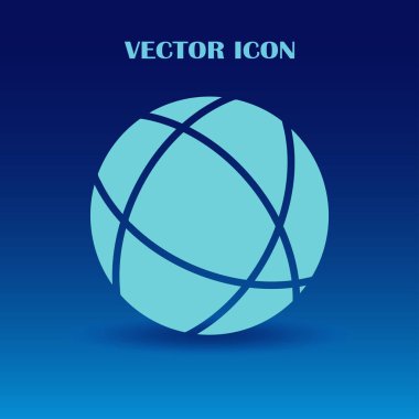 Web sitesi simge. vektör küre simgesi