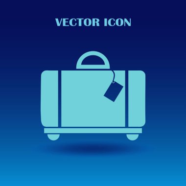 Evrak çantası ikonu, vektör illüstrasyonu. düz tasarım biçimi.
