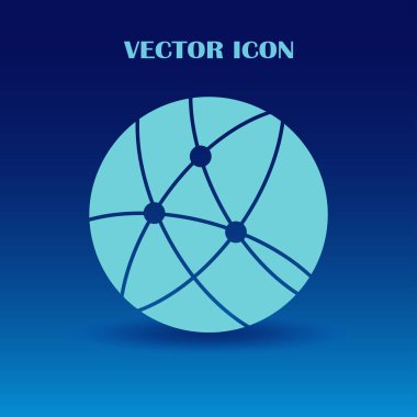 Web sitesi simge. vektör küre simgesi