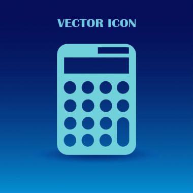 Hesap makinesi simgesi, vektör illüstrasyonu. düz tasarım biçimi.