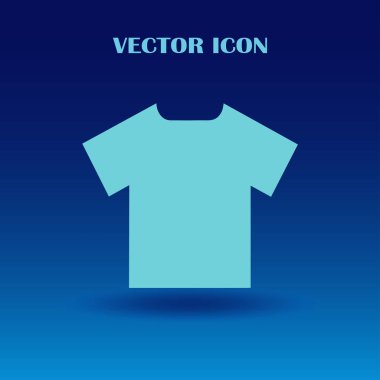 T-shirt simgesi düz vektör.