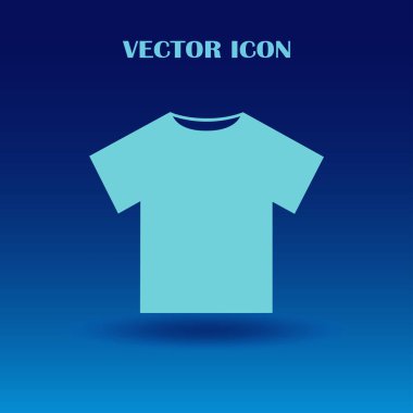 T-shirt simgesi düz vektör.