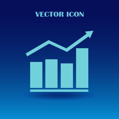 Trendy düz stil grafik simgesini. Vektör çizim, Eps10.