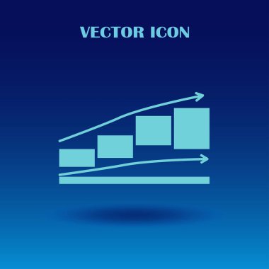 Trendy düz stil grafik simgesini. Vektör çizim, Eps10.