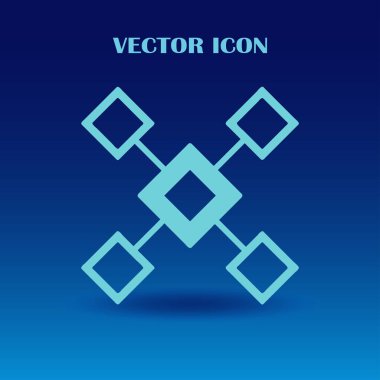 Akış şeması simge vektör.