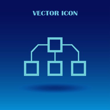 Akış şeması simge vektör.