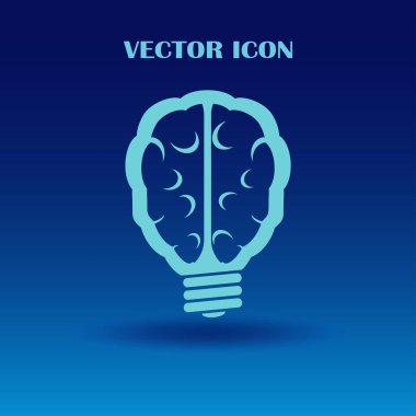 Beyin logo vektör simge
