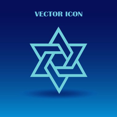 Davut'un yıldızı. Simge vektör