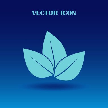 Yaprak ikonu vektör illüstrasyonu