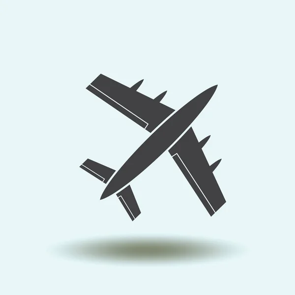 Flugzeug-Vektor-Websymbol — Stockvektor