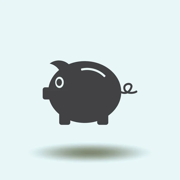 Piggy Bank. Ícone vetorial totalmente escalável no estilo esboço . — Vetor de Stock