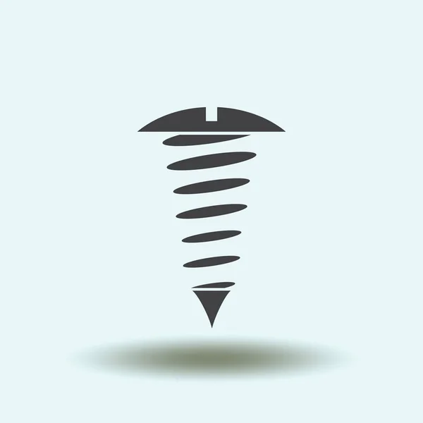 Tornillo icono plano, vector — Archivo Imágenes Vectoriales