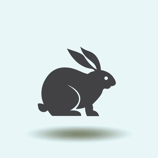 Flat rabbit vector icon. — Stock Vector