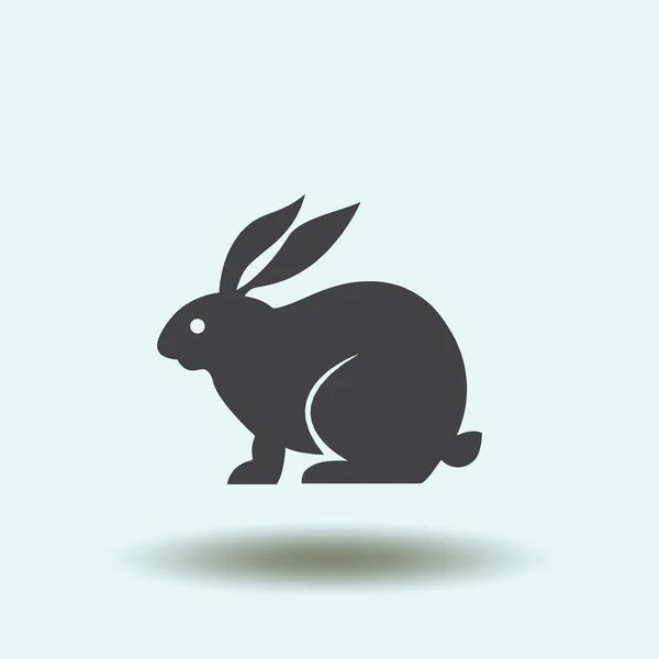 Flat rabbit vector icon. — Stock Vector